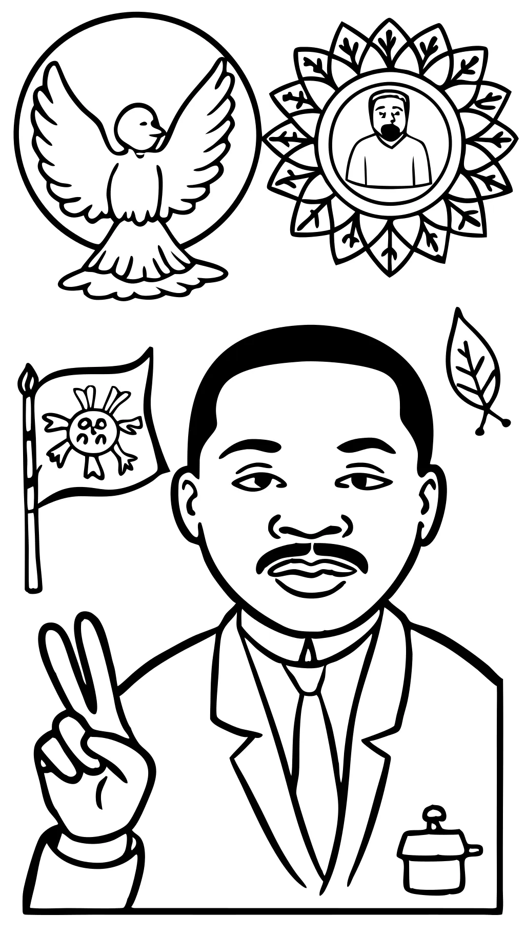 pages à colorier de jour mlk